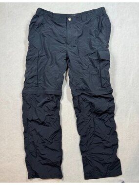 Columbia Mens Silver Ridge Convertible Pants Navy Blue Cargo Omni-Shade 34x30